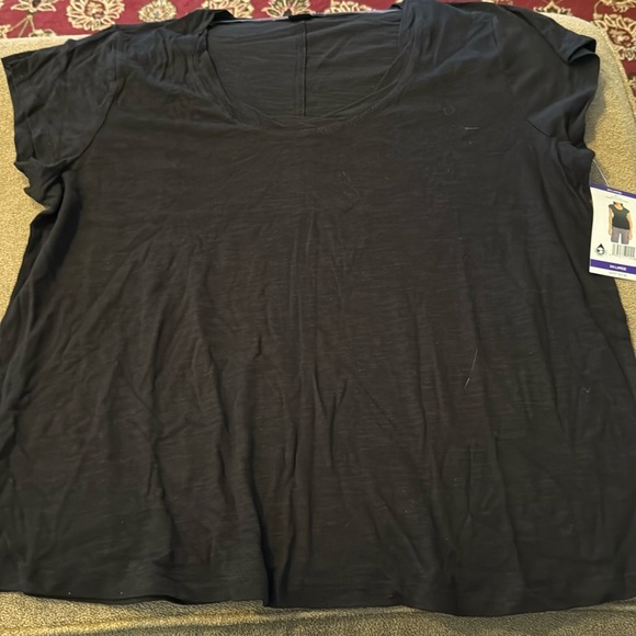 Sanctuary Tops - Social Standard by Sanctuary Amber Tee Black Scoop Shirt XXL (TD)